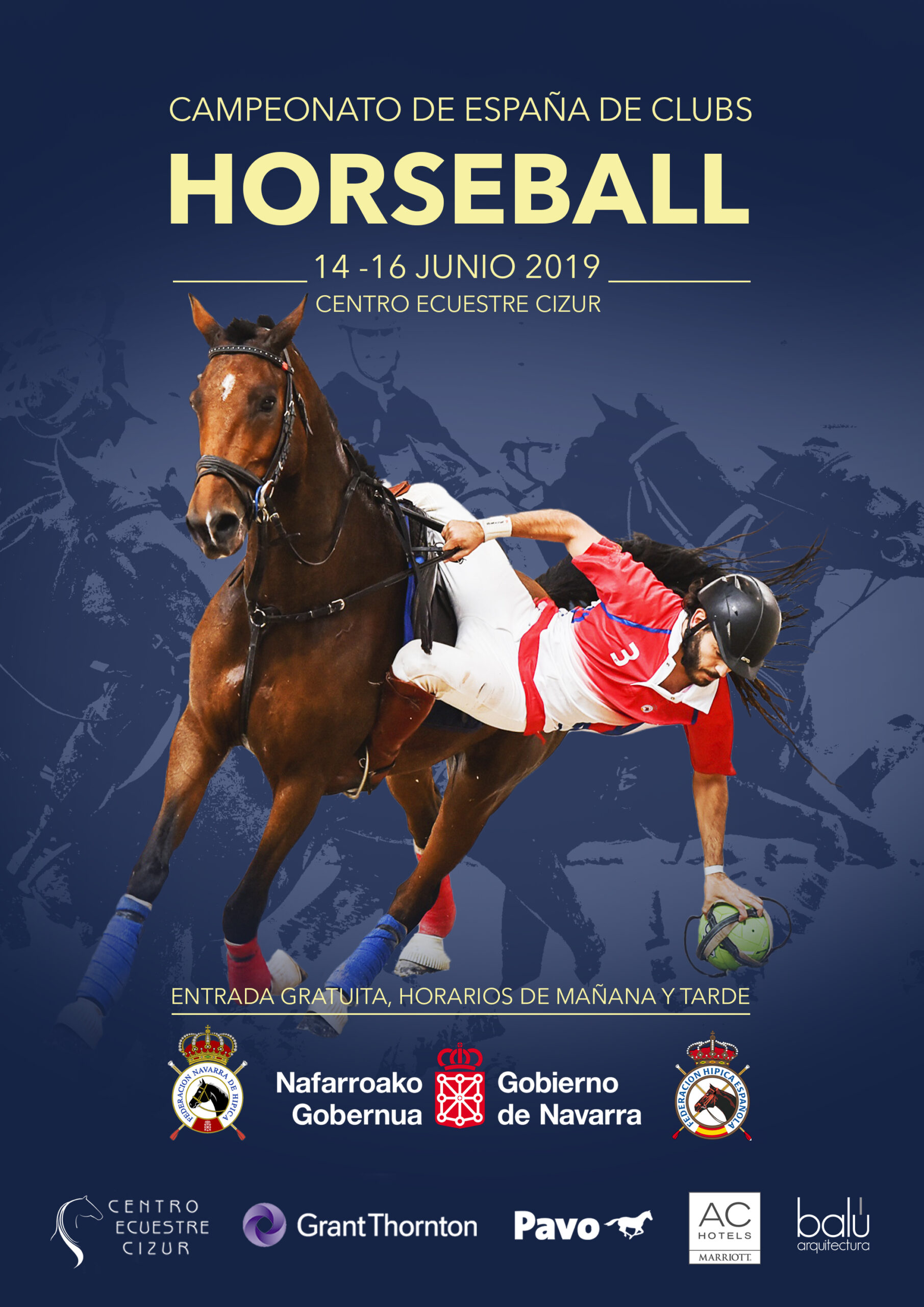 Horarios y sorteo Cpto España Horseball Clubes 2019