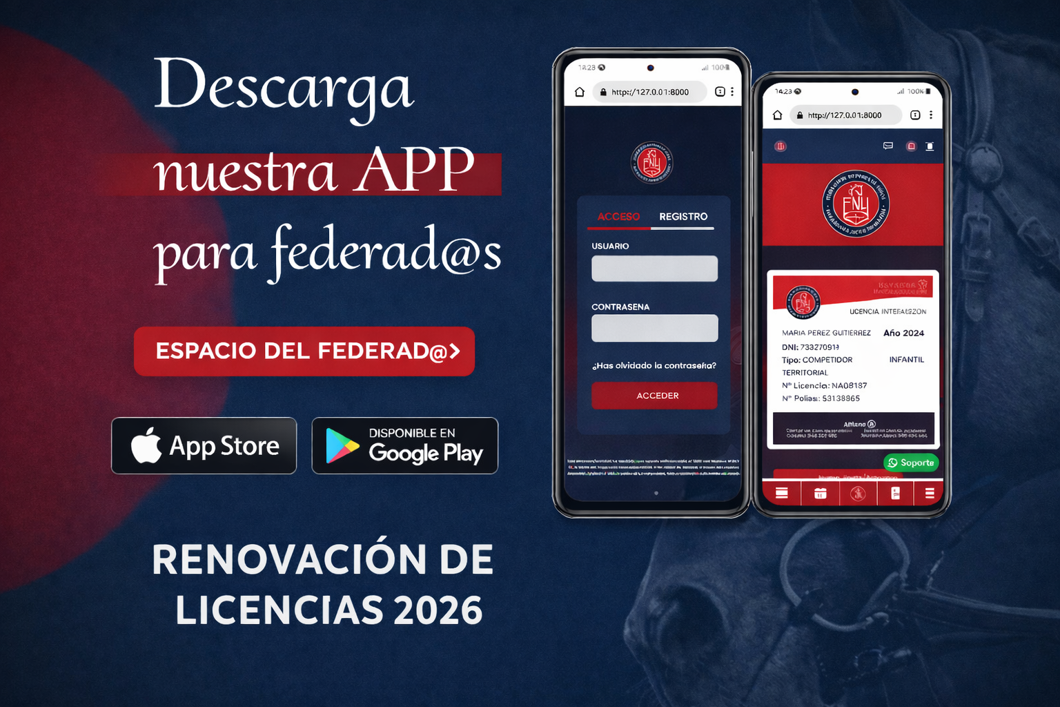 Abierto el plazo de renovación de licencias federativas de Hípica 2026